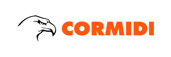 Het logo van Cormidi rupsdumpers